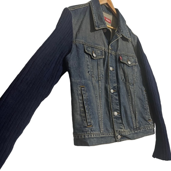 Vintage Guess Jean Denim Jacket Blue Knot Long Sleeve Women's Size X-Large - Picture 3 of 14